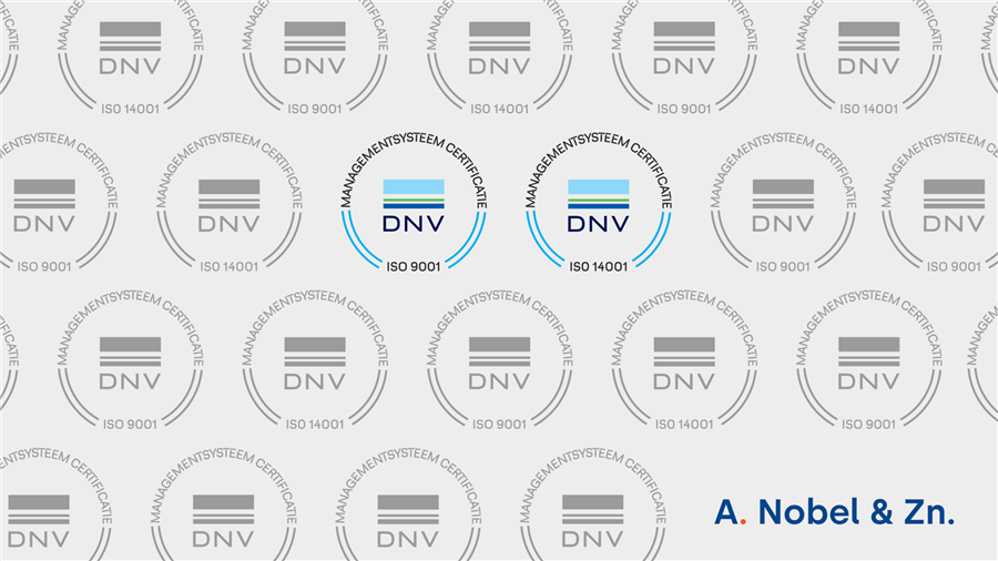 A. Nobel & Zn. opnieuw ISO 9001 en 14001 gecertificeerd.