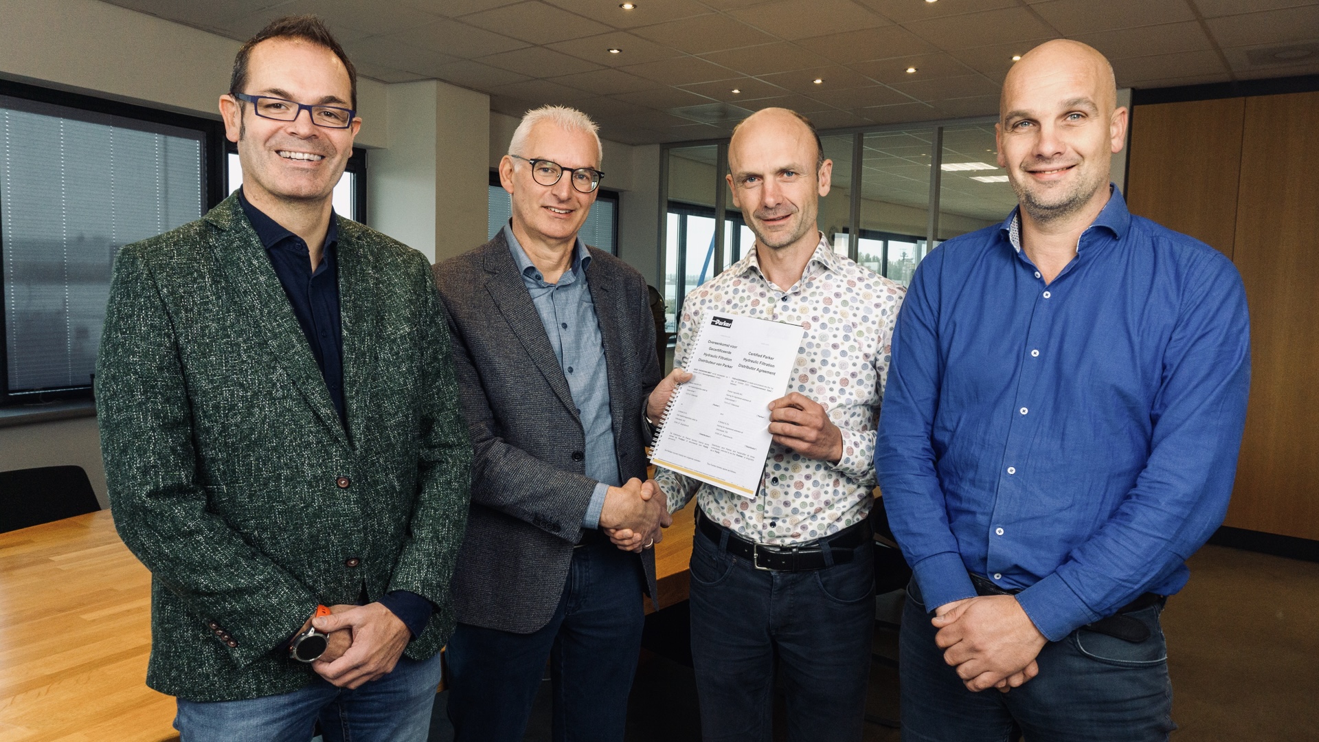 Verlenging gecertificeerd Parker distributeur contract. 